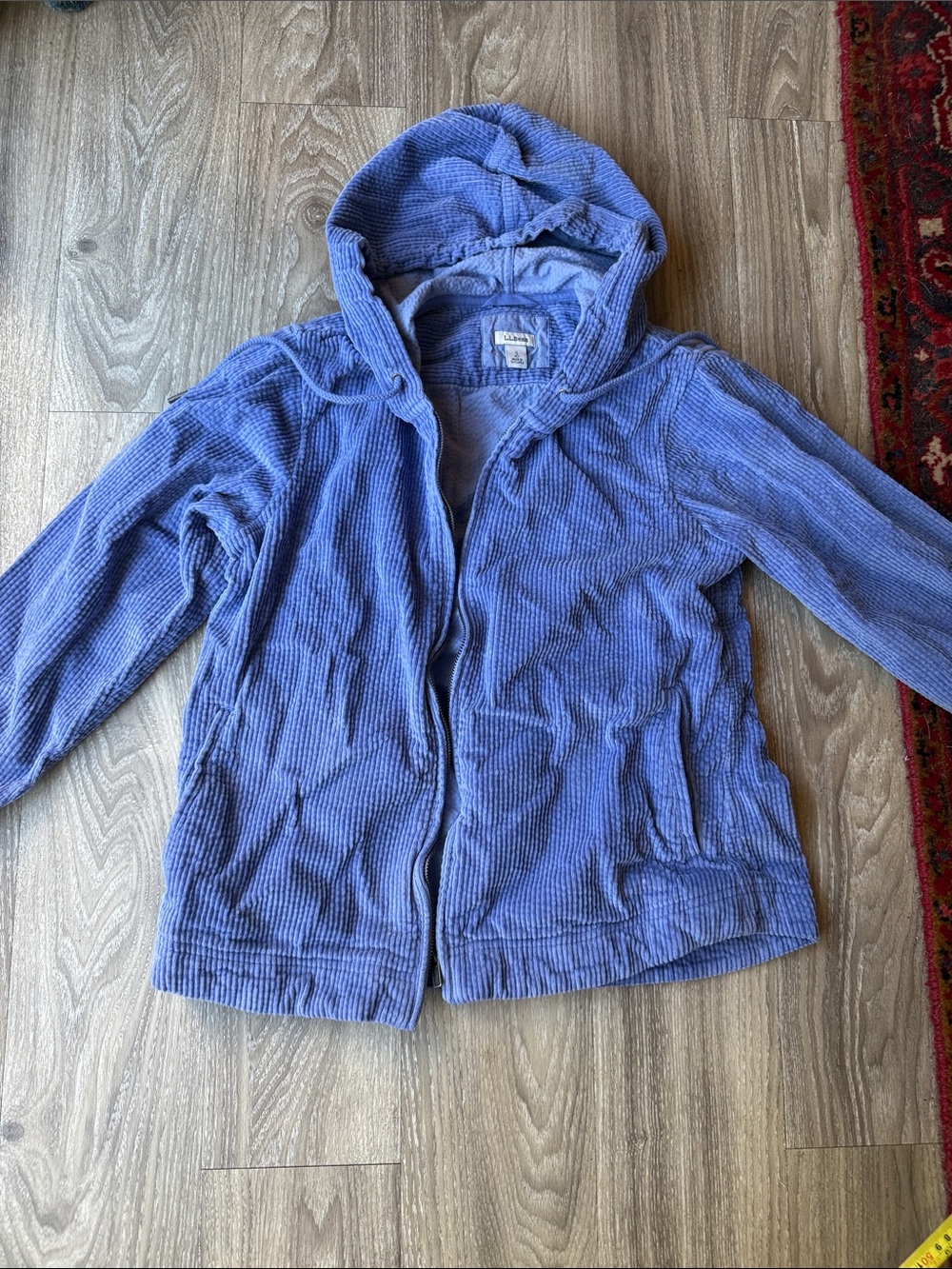 L.L. Bean Blue Corduroy Hooded Jacket